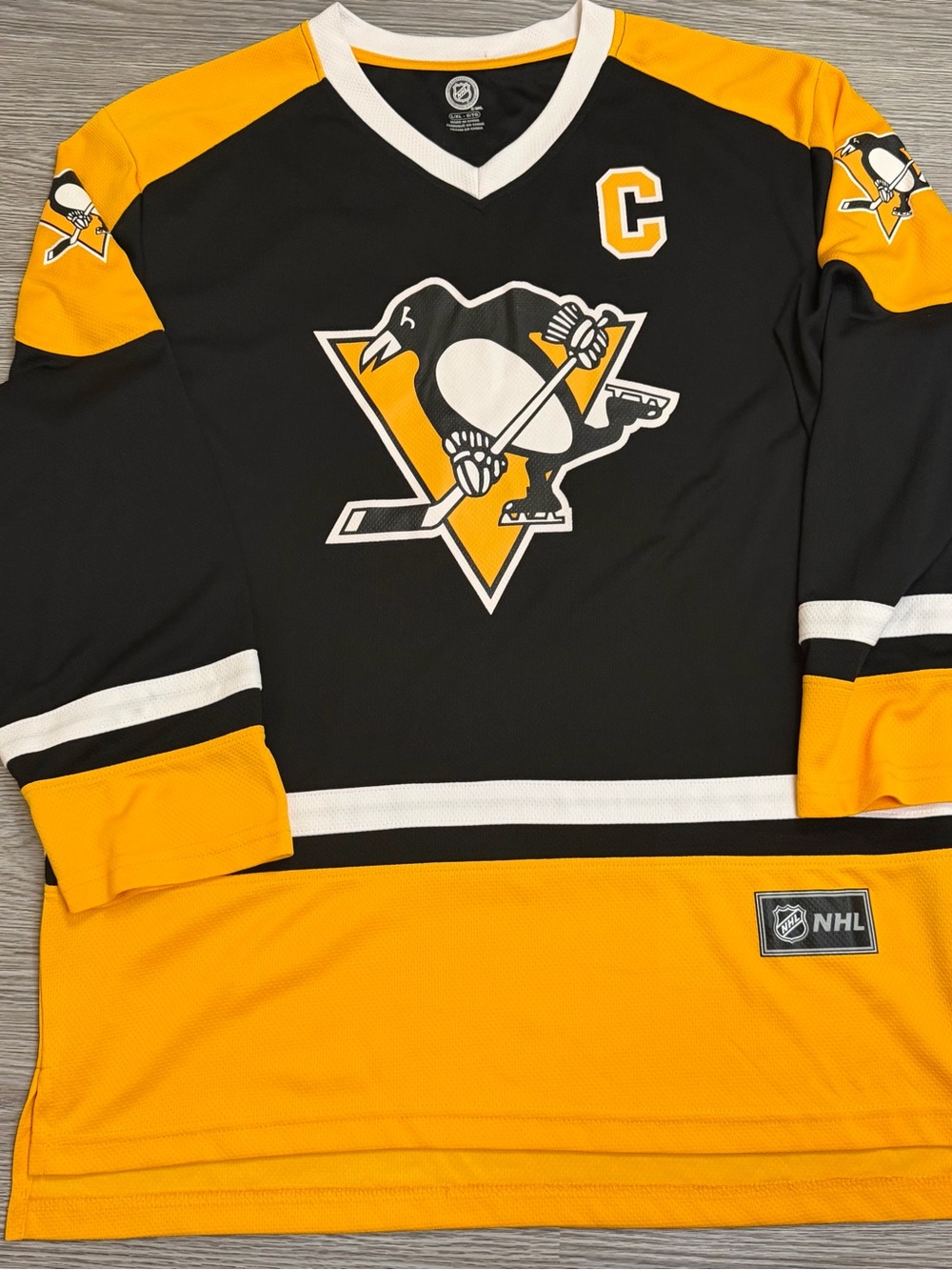 NHLPA Mens NHL Pittsburgh Penguins C #87 Sidney Crosby Hockey Jersey Sz L/XL